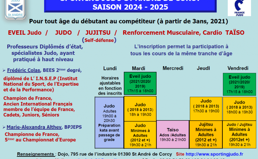 Inscriptions saison 2024-2025